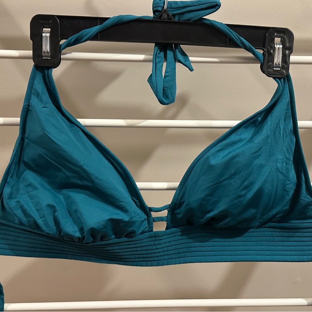 Teal Halter Bikini Top